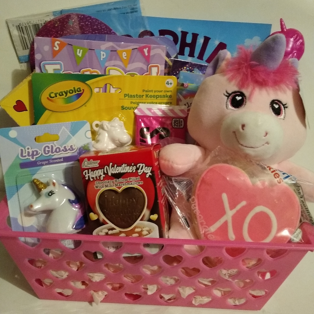 Unicorn Valentine Basket
